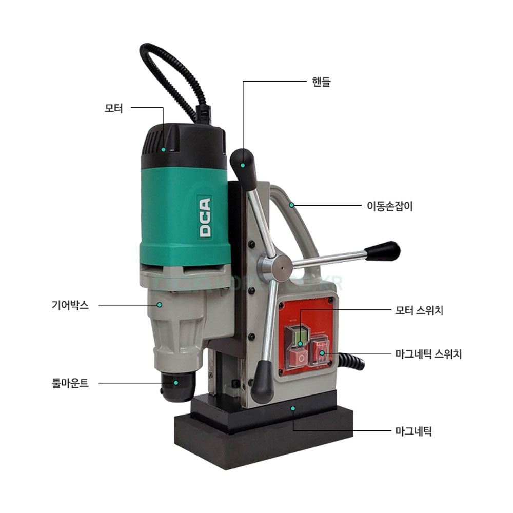 DCA H빔 마그드릴 16mm 2단속도조절 1600W 탭핑마그네틱드릴 AJC02-23