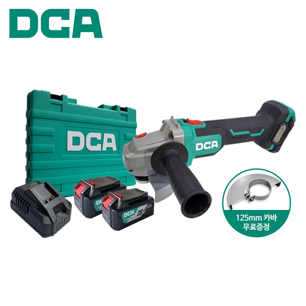 DCA 연마 절단 100mm 20V 5.0Ah 충전그라인더 ADSM03-100FK