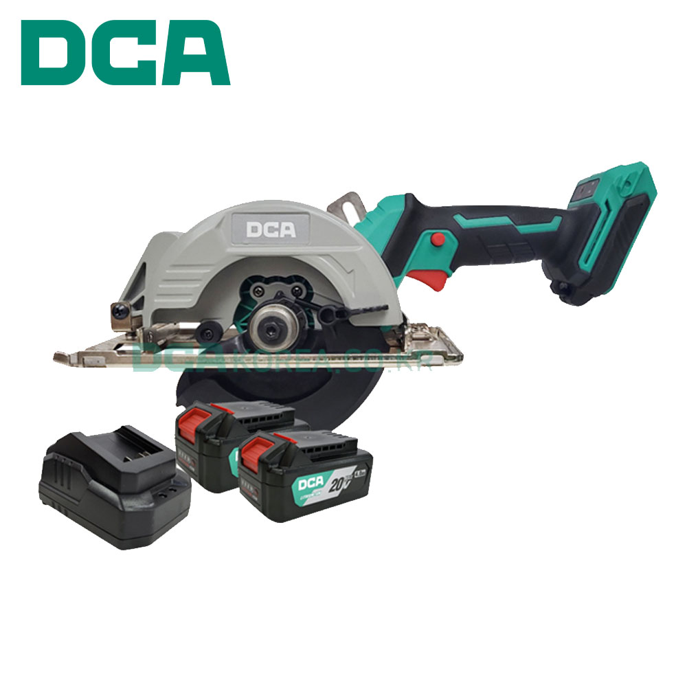 DCA 목공톱 125mm 20V 4.0Ah 2팩 충전원형톱세트 ADMY125BM