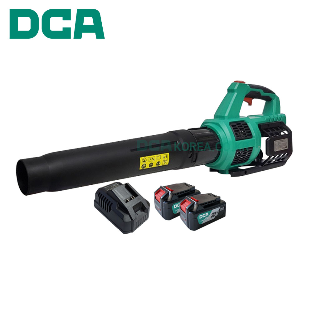 DCA 제설 낙엽 물기 20V 5.0Ah 2팩세트 대포형 충전송풍기 ADQF20091FK