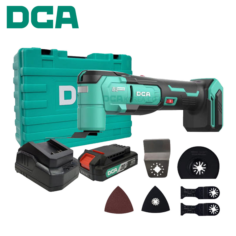 DCA 만능컷터 6단속도조절 20V 2.0Ah 악세사리포함 충전멀티컷터 ADMD20DM