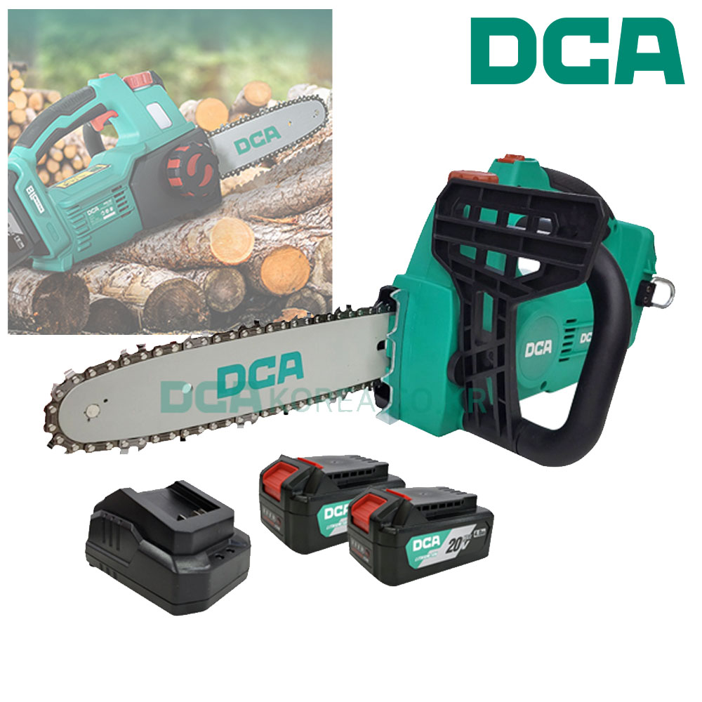 DCA 텐션조절 원터치오일급유 250mm 20V 4.0Ah 충전체인톱 ADML250BM