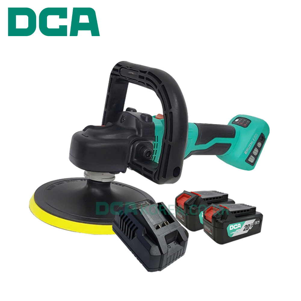 DCA 폴리셔 175mm 융털 패드 6단조절 20V 5.0Ah 충전광택기 ADSP180FK