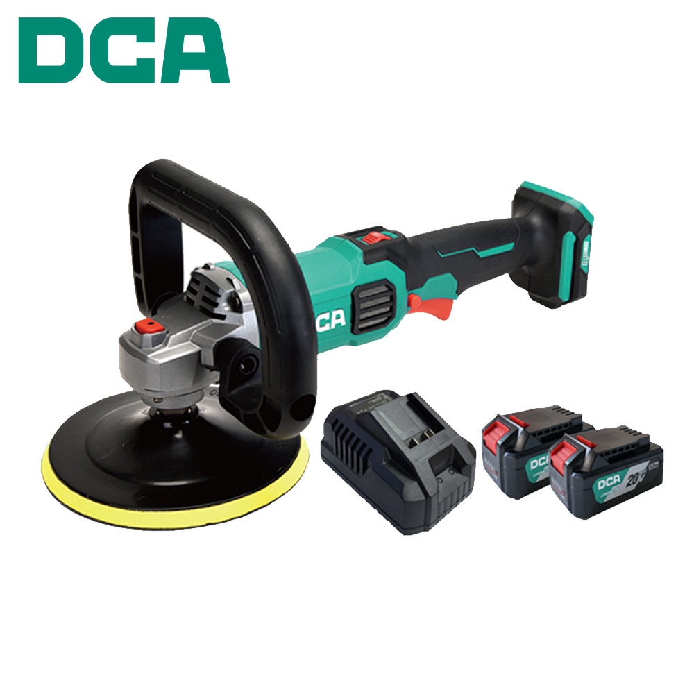 DCA 광택기 175mm 융털 패드 6단조절 20V 5.0Ah 충전폴리셔 ADSP02-180FK