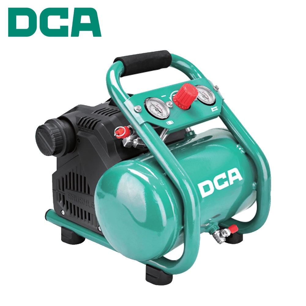DCA 콤프레셔 6L 9bar 오일리스 20V 충전 콤푸레샤 ADQE550/6 본체만