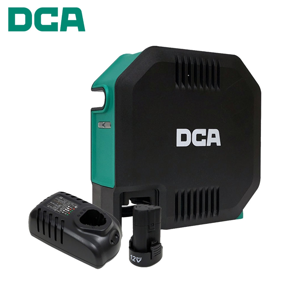 DCA 자전거 타이어 공기압 8.3bar 12V 2.0Ah 충전공기주입기 ADQE120DK