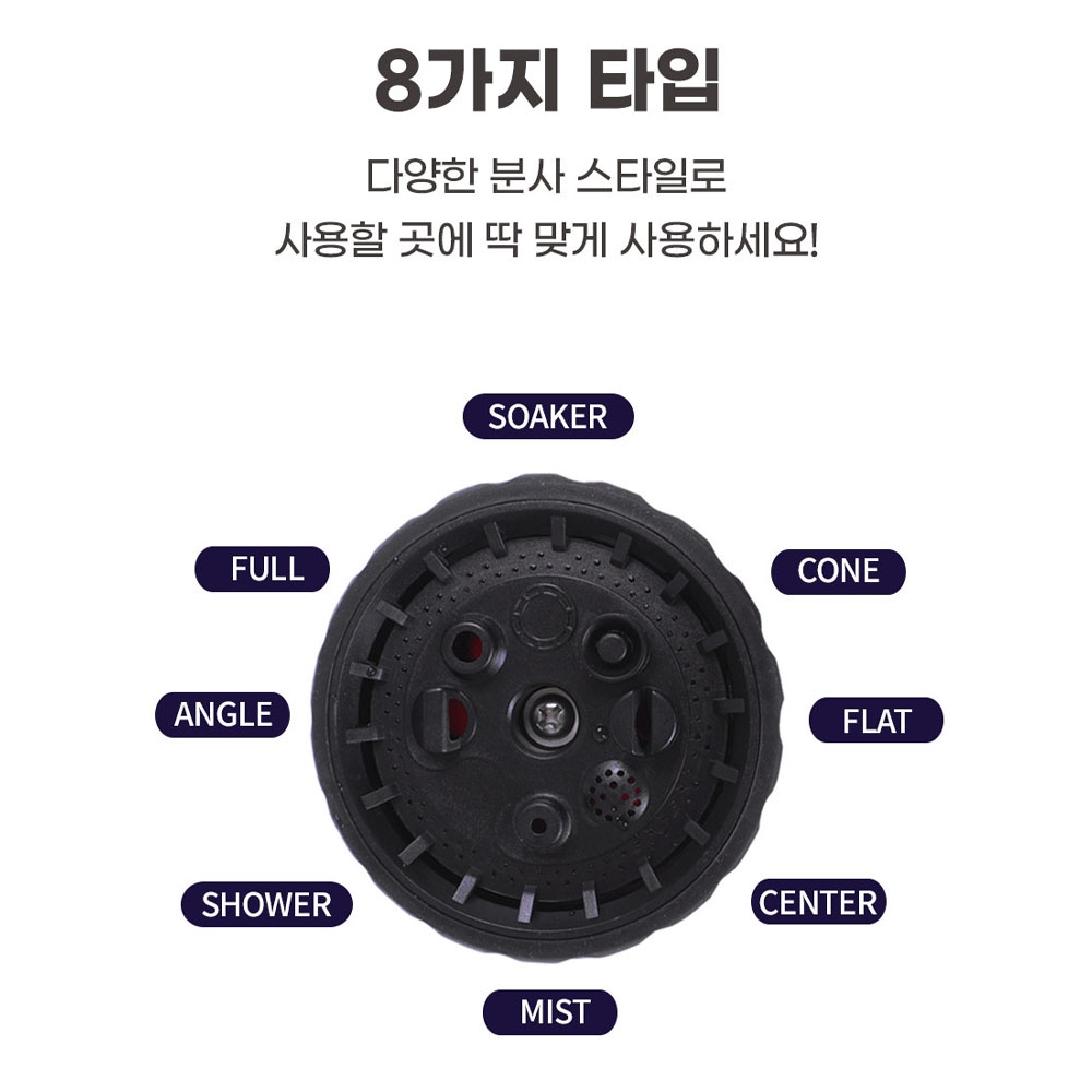 켄도 세차 원예 물청소 농업 1/2 8모드 물 분사기 60653