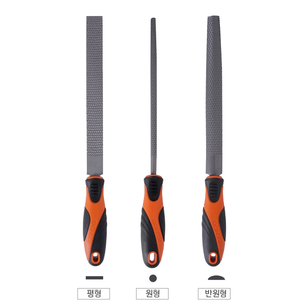 켄도 야스리 평형 반원 원형 목공에 작업 가구수리 3PCS 목곡용 줄세트 85117