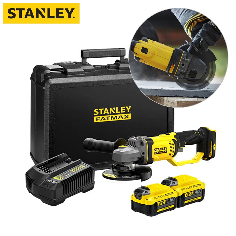 스탠리 팻맥스 20V MAX 4.0Ah 연마 절단 125mm 충전그라인더 SCG400M2K