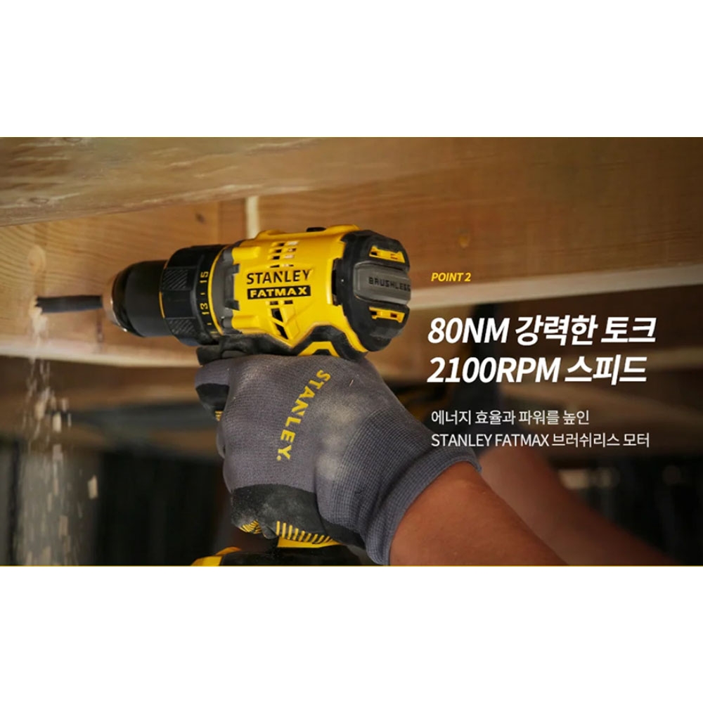 스탠리 팻멕스 BL 충전 드릴드라이버 20V 4.0Ah세트 SBD720M2K