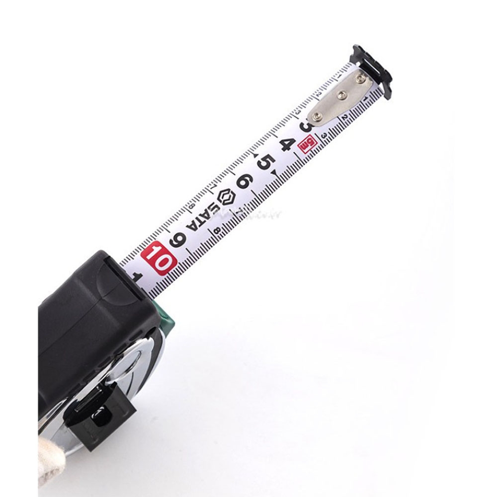 사타 고무그립형 자동줄자 3.5MX16mm 크롬양면줄자 91341A