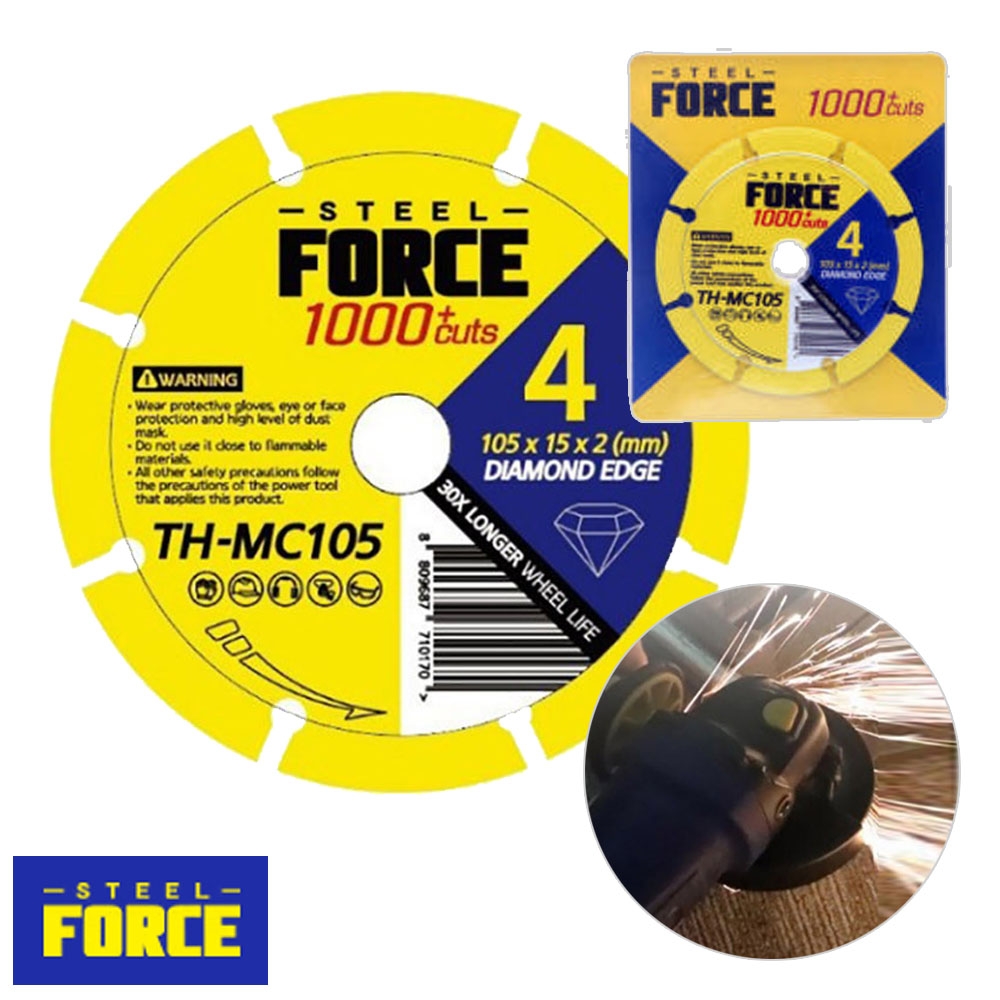 스틸포스 화강석 스틸 벽돌 슈퍼1000컷 그라인더 만능날 105mm 절단석 TH-MC105