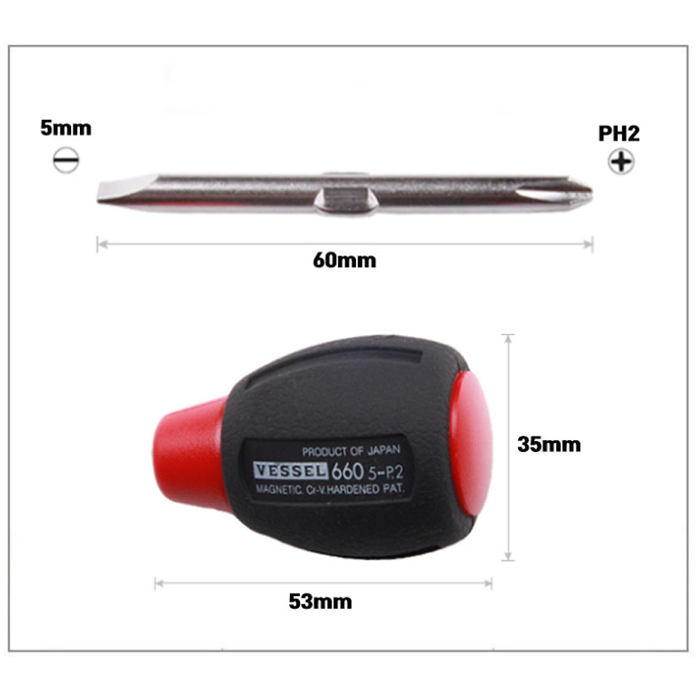 베셀 660 일자 십자 주먹양용드라이버 60mm