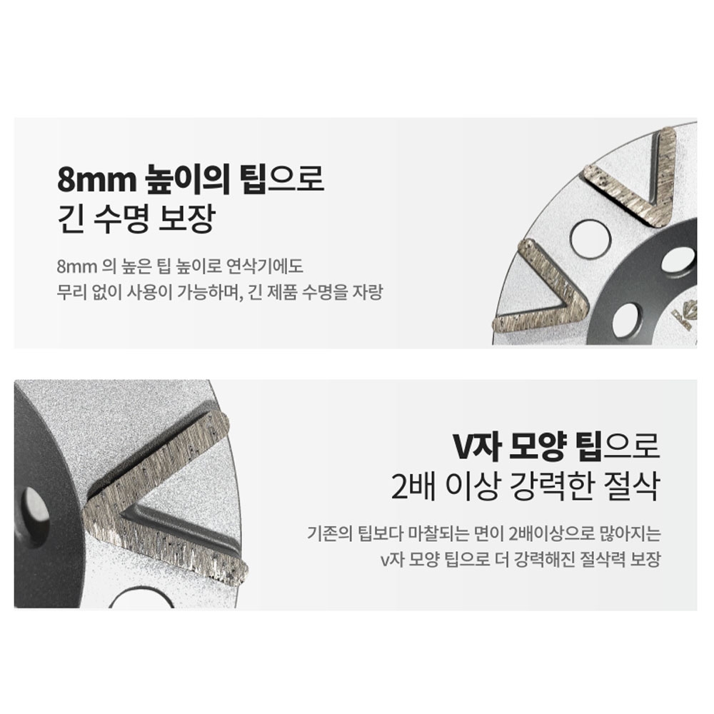 DMB 다이아몬드컵 콘크리트 견출 평탄화 페인트 본드 도막제거 브이컵 175mm