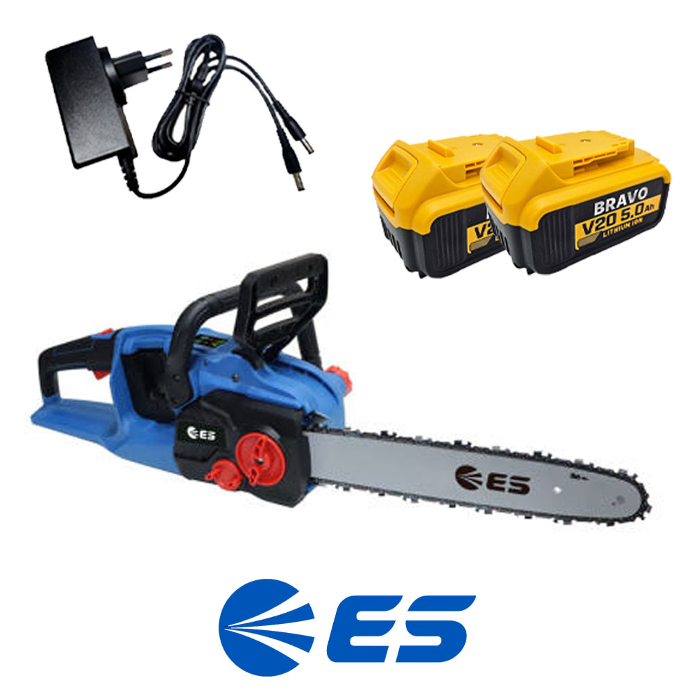 ES산업 벌목 나무절단 장작 350mm 40V 5.0Ah 충전체인톱세트 LCHS1440D
