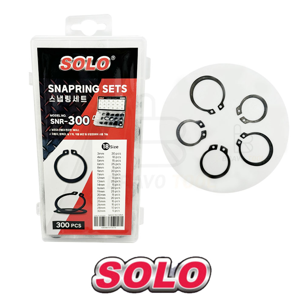 솔로 O링 오링 스냅링세트 18종 300pcs SNR-300