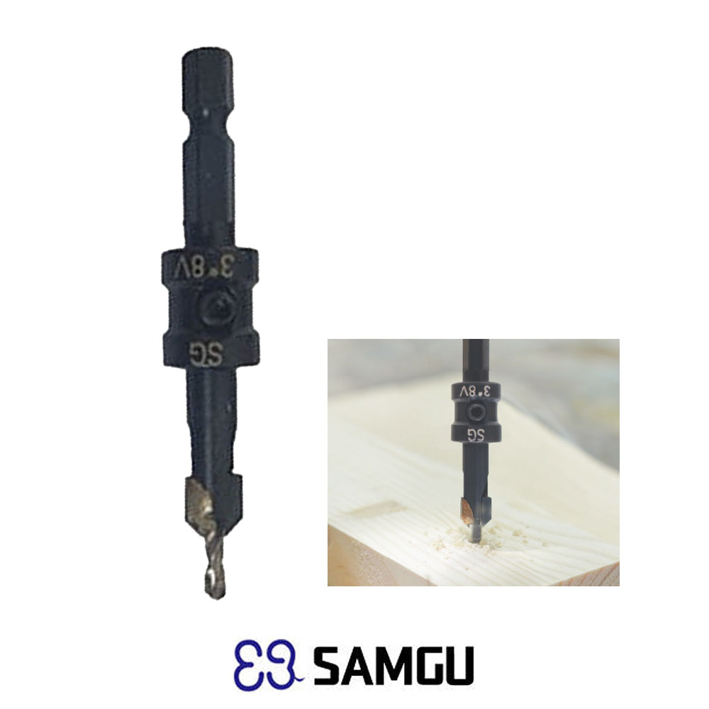 삼구초경 홀타공 이중드릴비트 8mm 스토퍼형 육각접시비트 SA-02