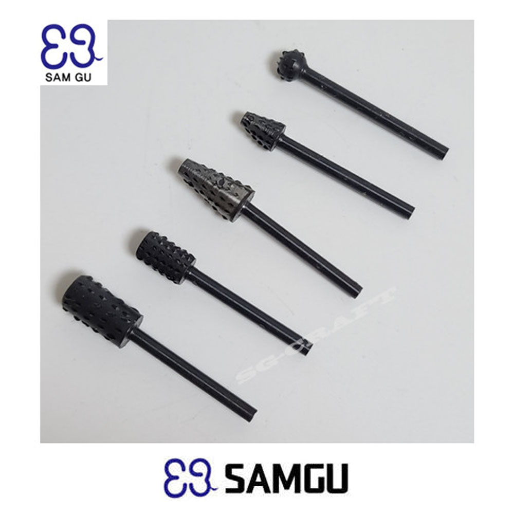 삼구 샹크 3mm 그라인딩 목공 조각드릴용 로타리바세트 10pcs
