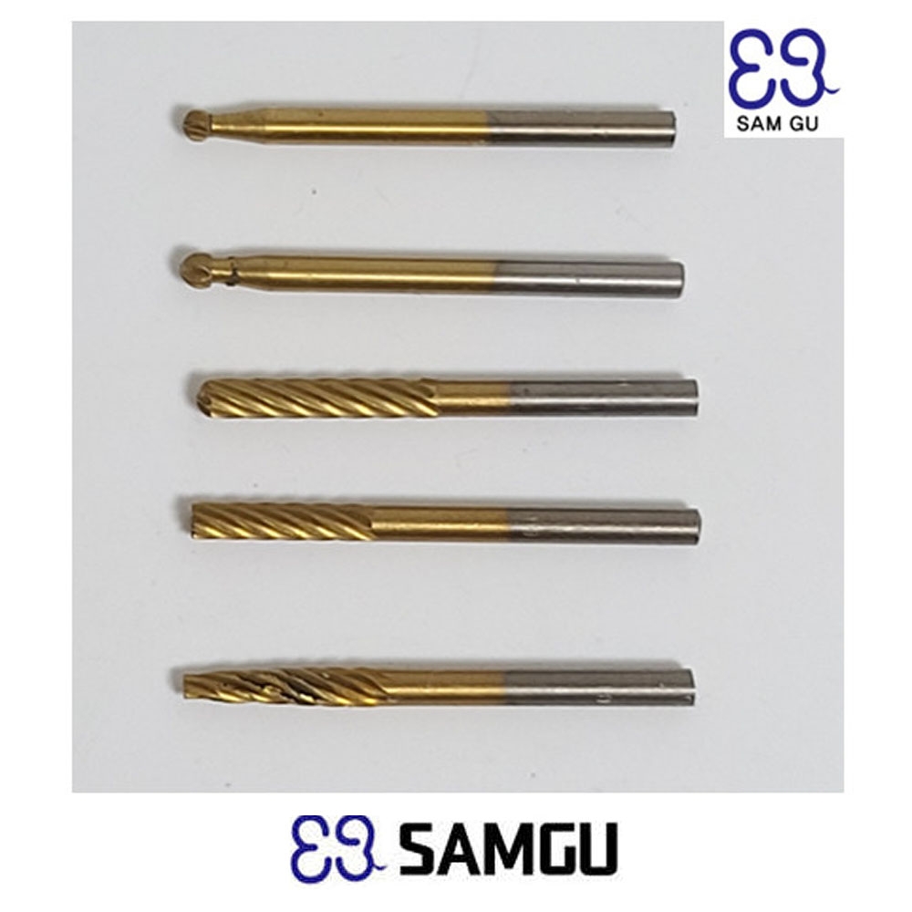 삼구 샹크 3mm 그라인딩 목공 조각드릴용 로타리바세트 10pcs