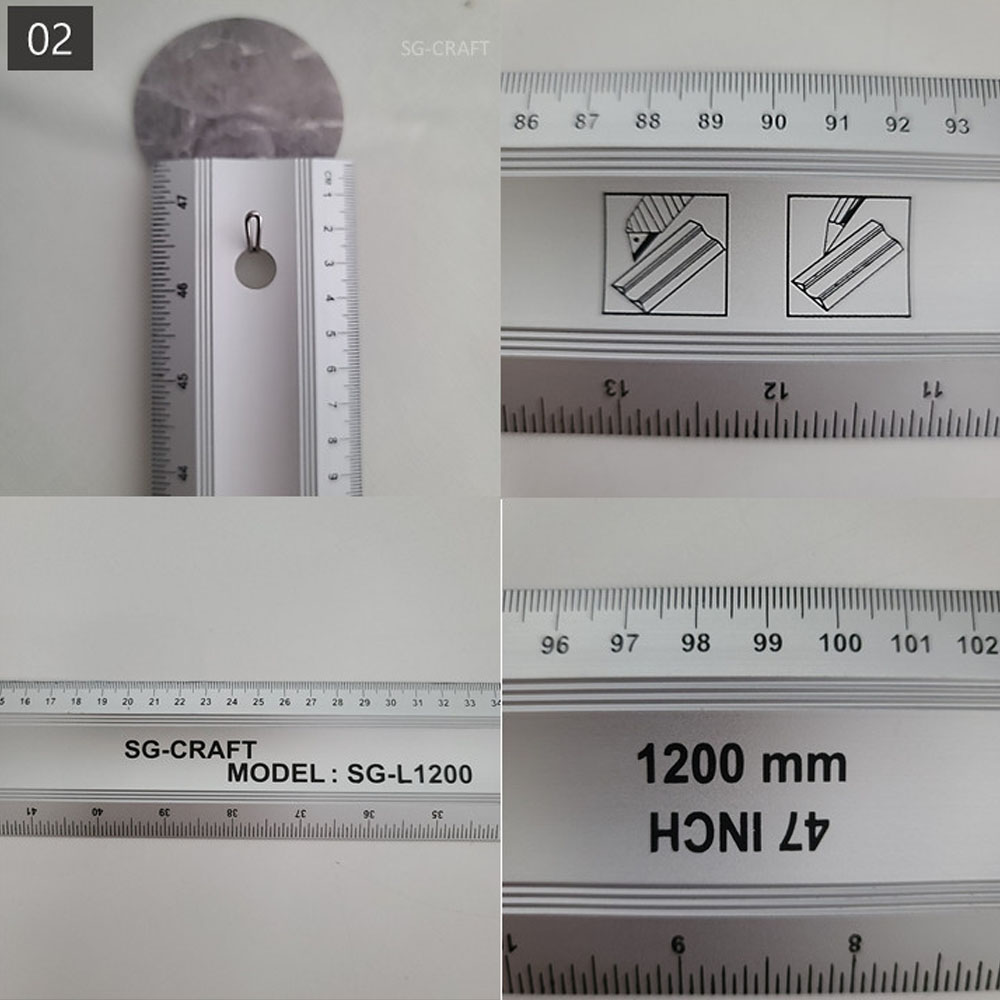 SG 알루미늄 손잡이자 600mm 가이드직자 SG-L600