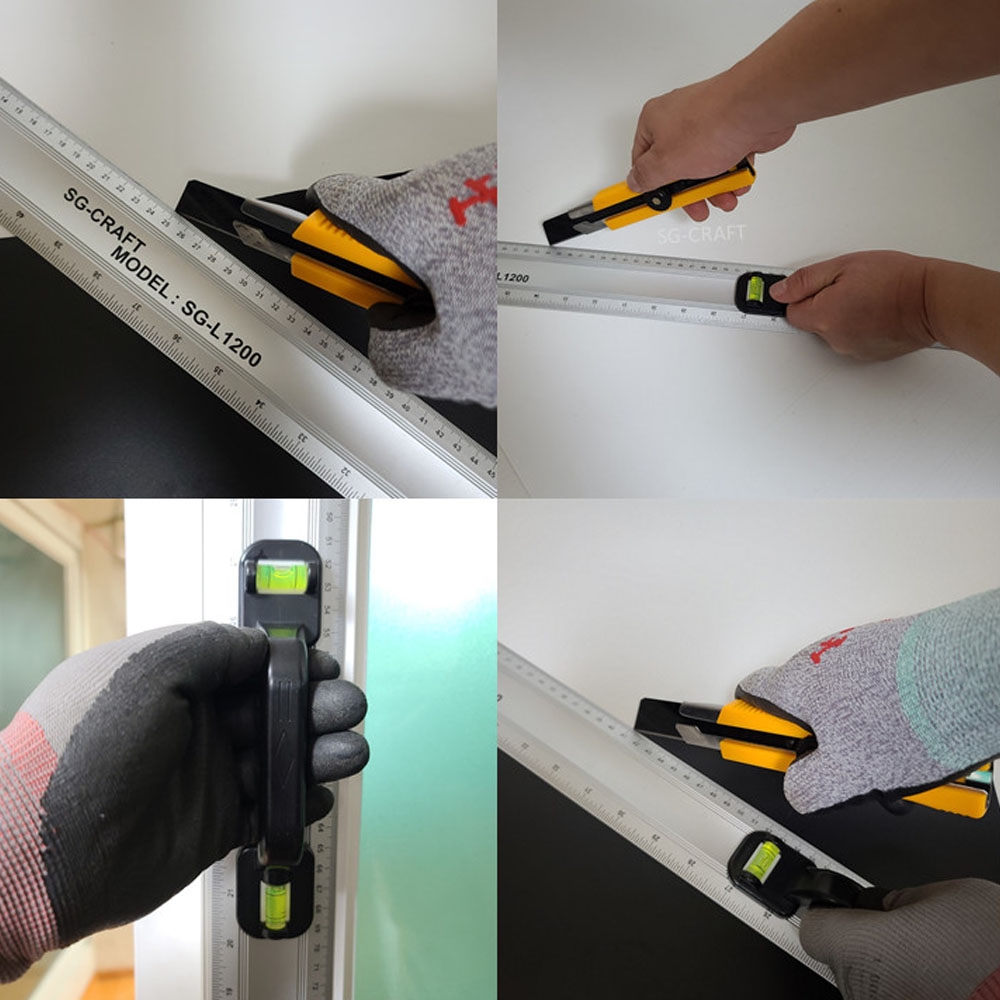 SG 알루미늄 손잡이자 600mm 가이드직자 SG-L600