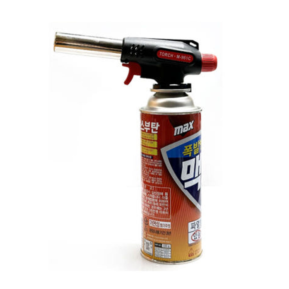 장작 캠핑 불멍 바베큐 자동점화 원터치결합 액화방지 가스토치 M-961C
