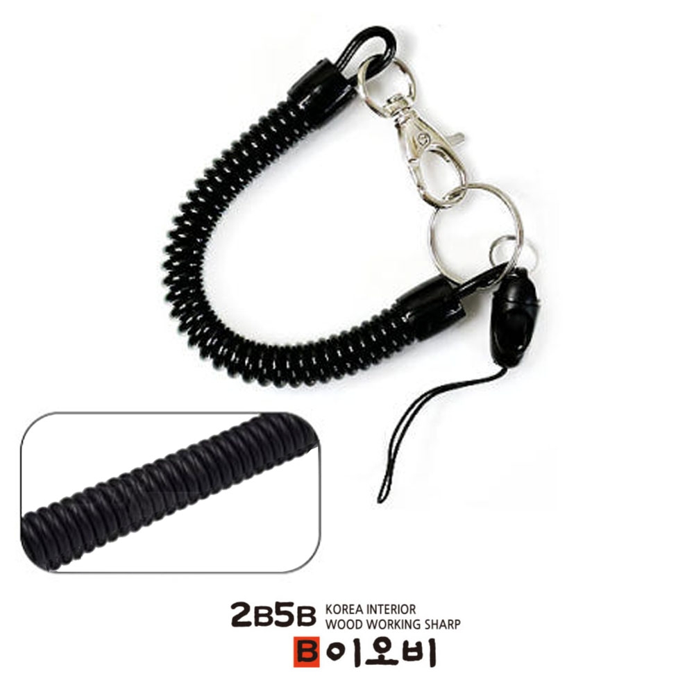 이오비 낙하방지 도난분실 스프링형 10파이 15cm 공구코일고리 DP-301