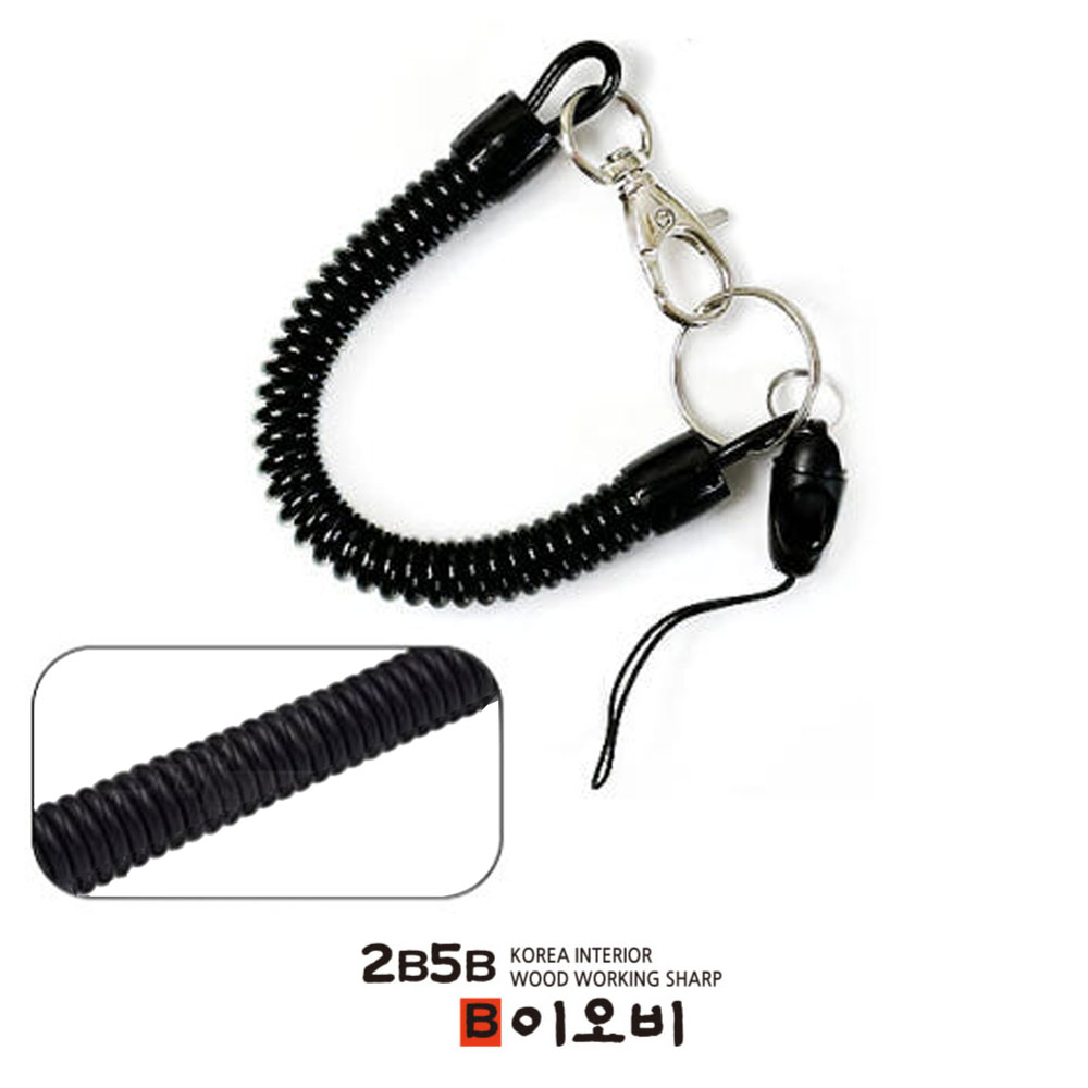 이오비 낙하방지 도난분실 스프링형 10파이 15cm 공구코일고리 DP-301