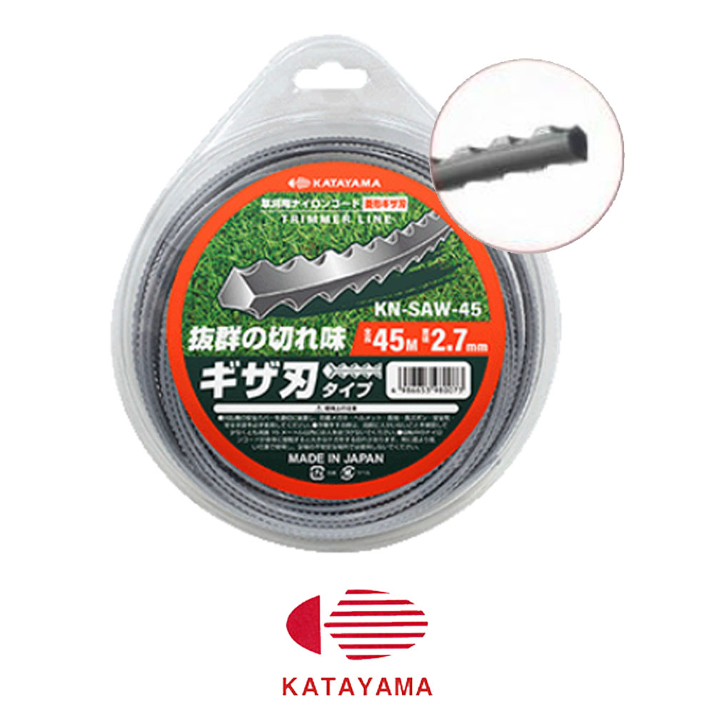 카타야마 2.7mmX45M 톱날형 예초기끈 KN-SAW-45 벌초 잔디정리 제초작업