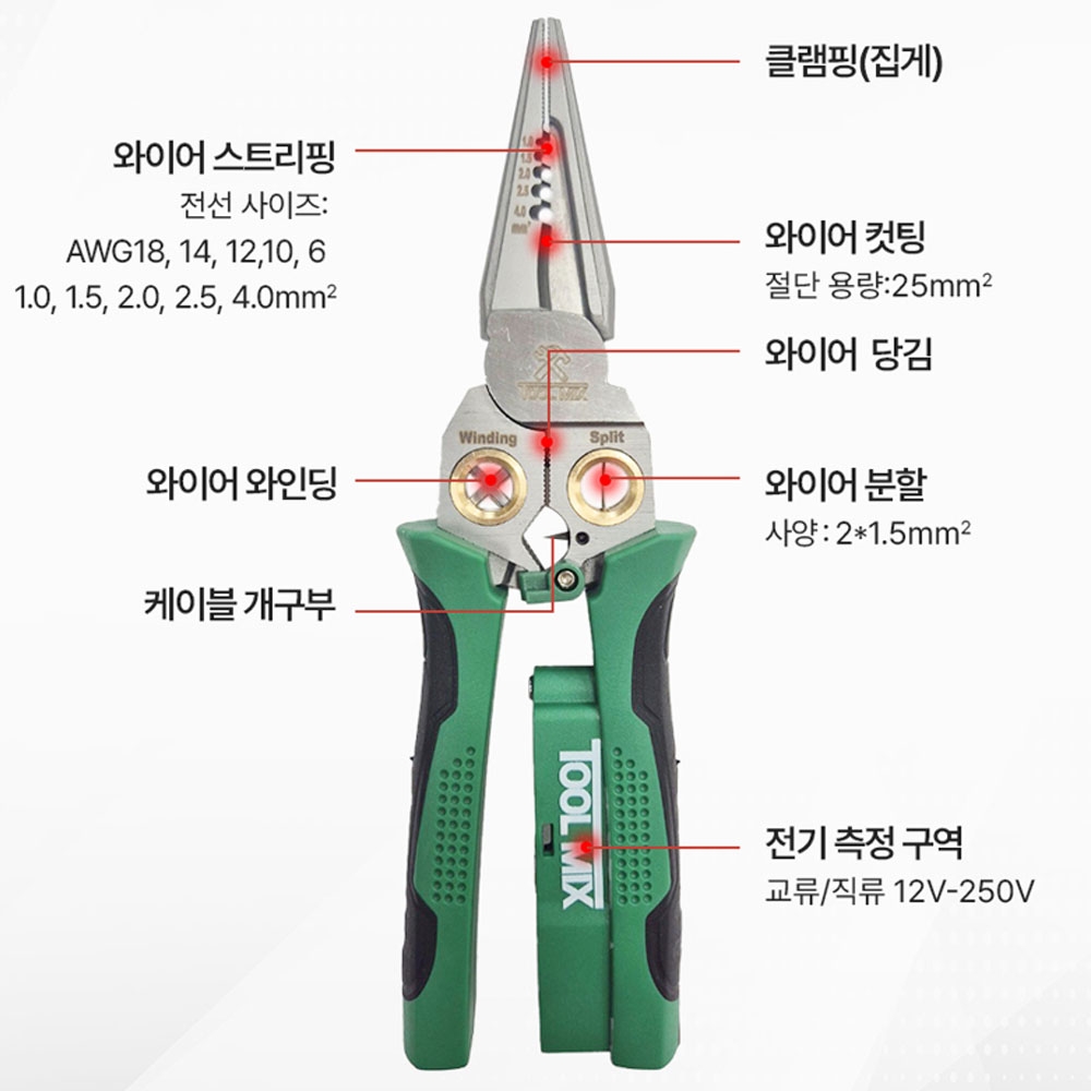 툴믹스 8기능 멀티플라이어 스트리퍼 검전탈피기 TM-8IN1