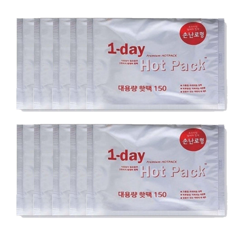원데이 손난로형 대용량 150g 강병장 핫팩 10매