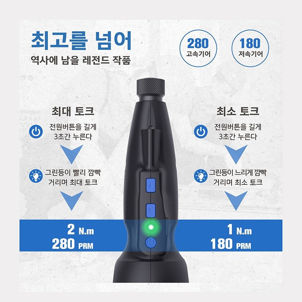 스파르탄 3.6V 1.2Ah C타입 USB 충전드라이버 K2
