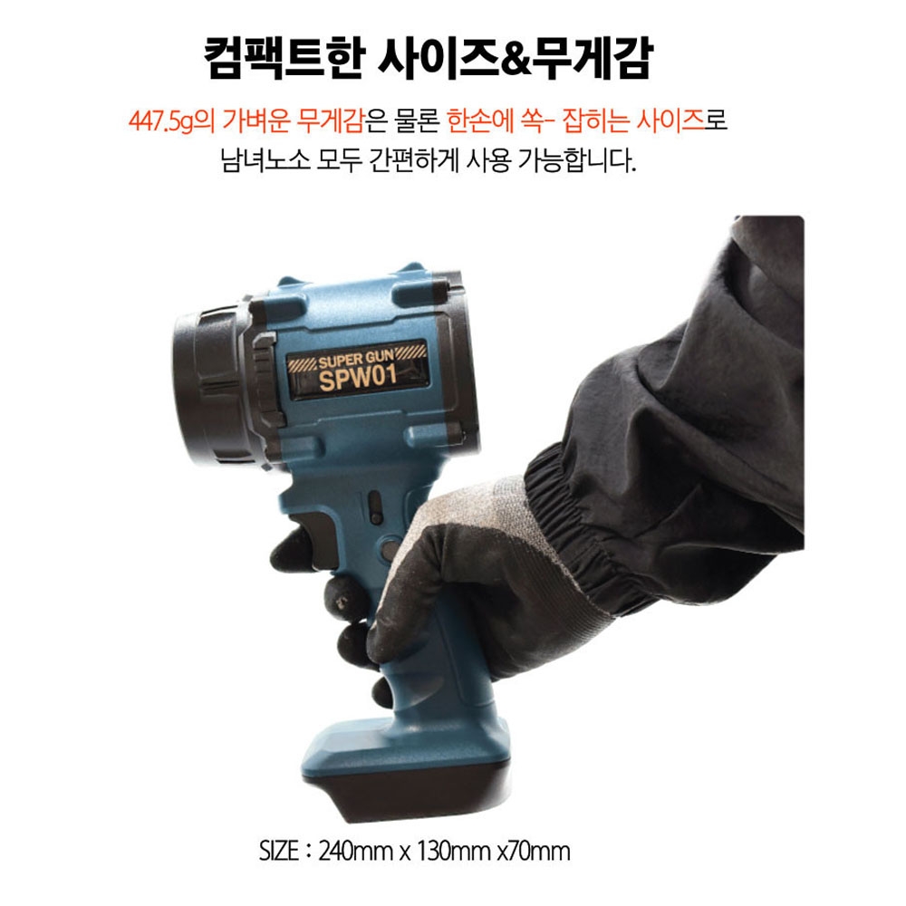 야누스 무선브로워 낙엽 제설 마끼다호환 디오배터리 20V 2.0Ah 충전슈퍼건 SPW-01