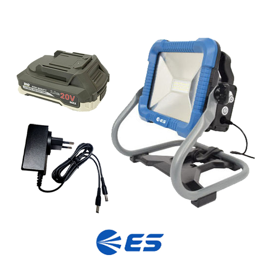 ES산업 마끼다호환 디오배터리 20V 2.0Ah 30W 충전 LED랜턴 WL2700M