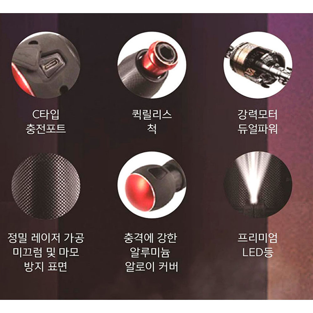 스파르탄 3.6V 0.9Ah 8종비트포함 일자형 C타입 충전드라이버 R4