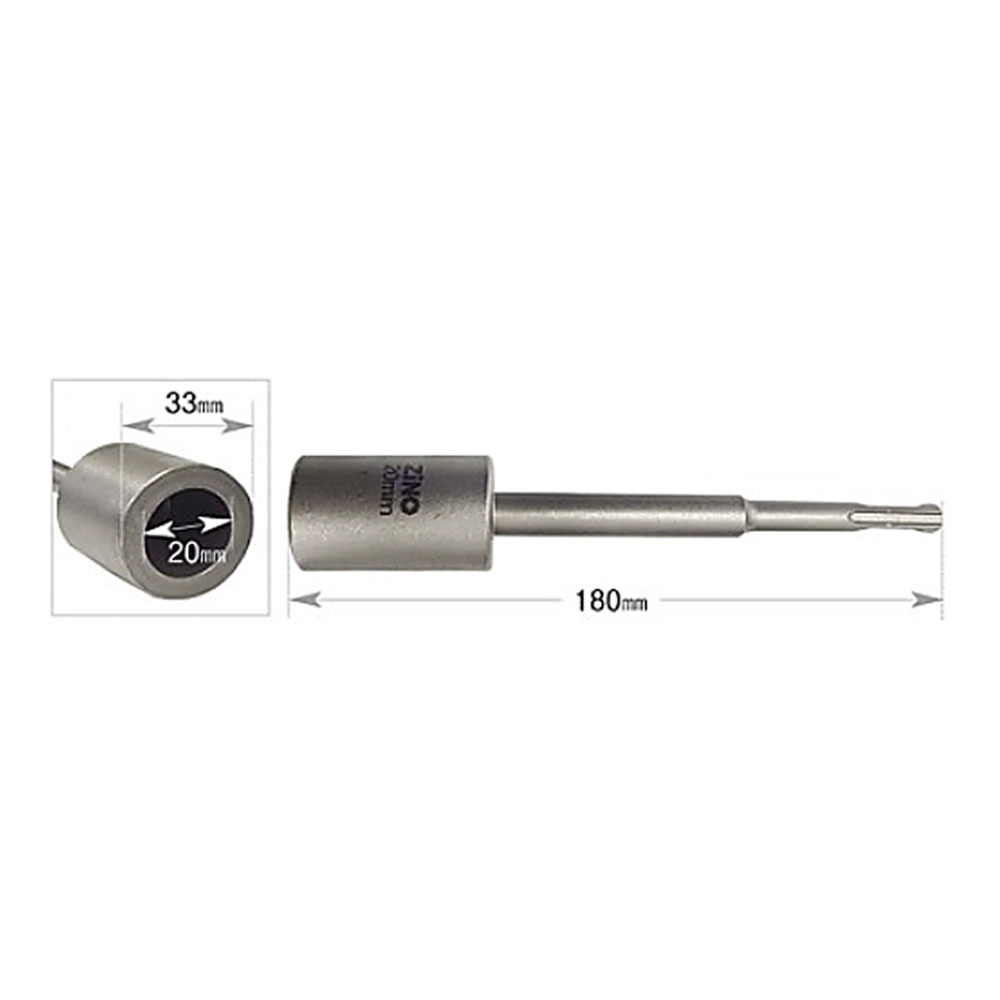 지노 20x180mm 말뚝 펜스시공 SDS플러스용 하우스파이프함마 SDSPH20-180