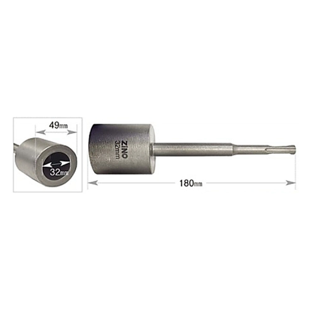지노 32x180mm 말뚝 펜스시공 SDS플러스용 하우스파이프함마 SDSPH32-180