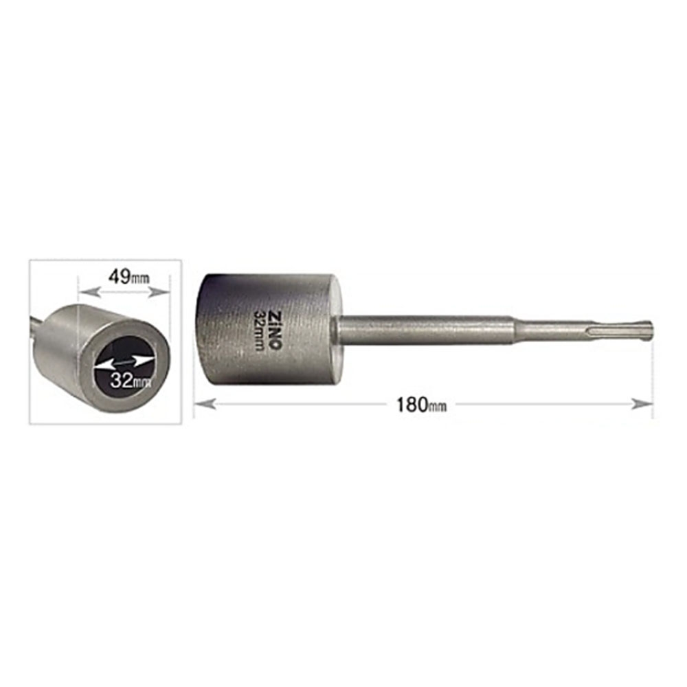 지노 32x180mm 말뚝 펜스시공 SDS플러스용 하우스파이프함마 SDSPH32-180