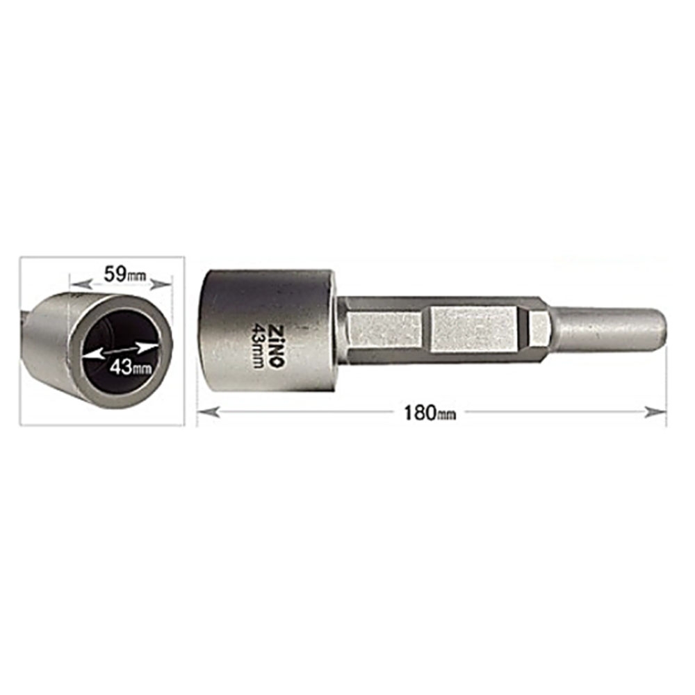 지노 43x180mm 말뚝 펜스시공 PH65용 하우스파이프함마 65PH43-180