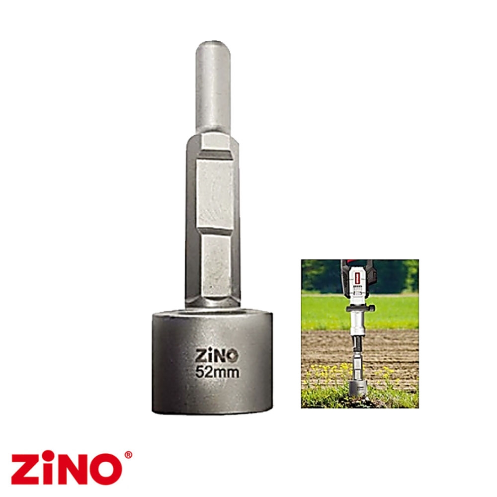 지노 52x180mm 말뚝 펜스시공 PH65용 하우스파이프함마 65PH52-180