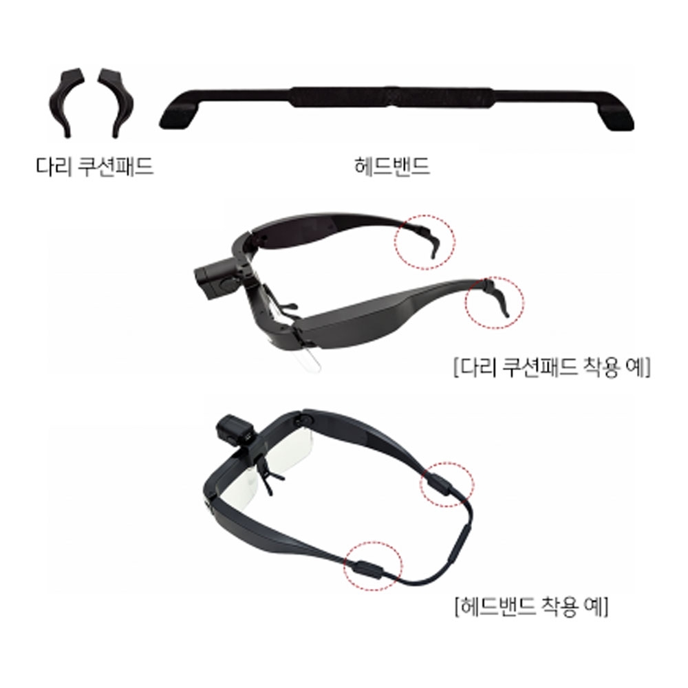 솔로 500Lm 보안경 원거리 근거리 각도조절 안경라이트 S-G500