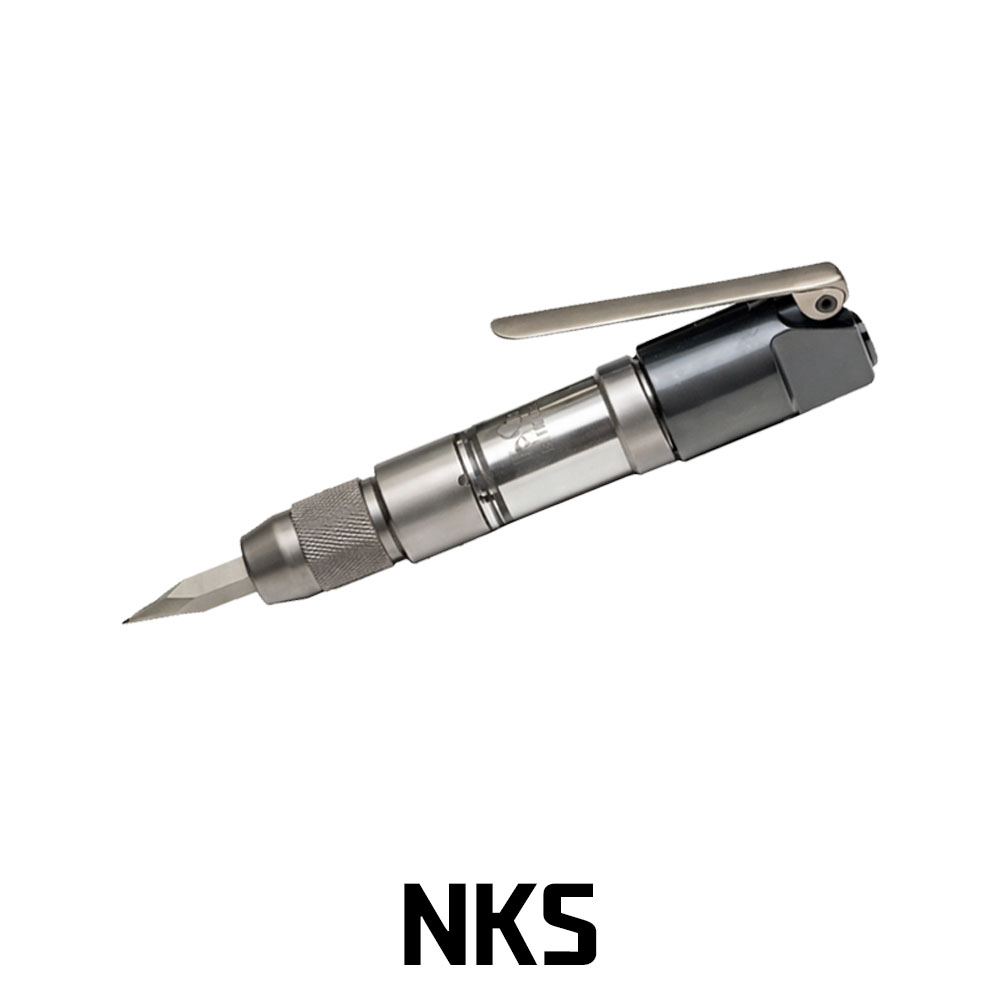 NKS 석재조각 도료 녹 용접후럭스 제거 샹크11mm 에어치퍼 F-1A