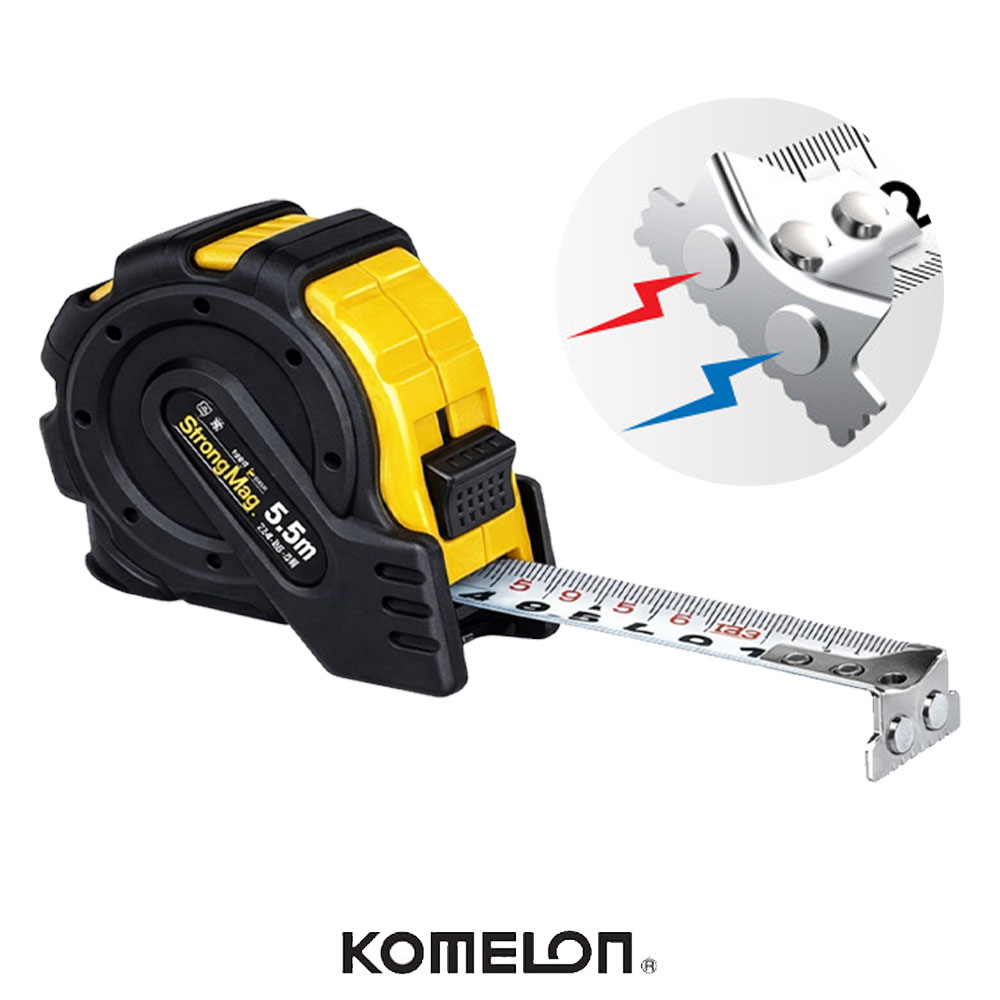 코메론 5.5M 25mm 잠금장치 마그네틱 자석훅 자켓줄자 KMC-25RJ