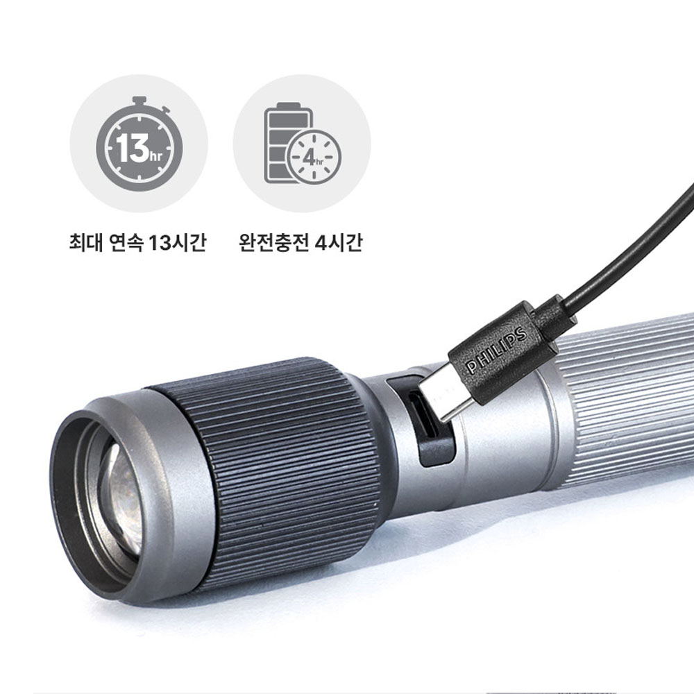 필립스 C타입충전 650루멘 미니 줌라이트 SFL2141