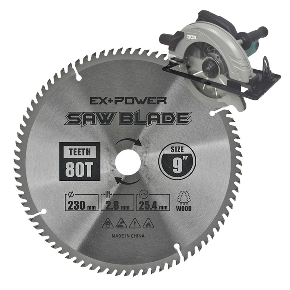 이엑스파워 230mm 2.8T 25.4mm 80날 스킬톱용 원형톱날 EXC-09080