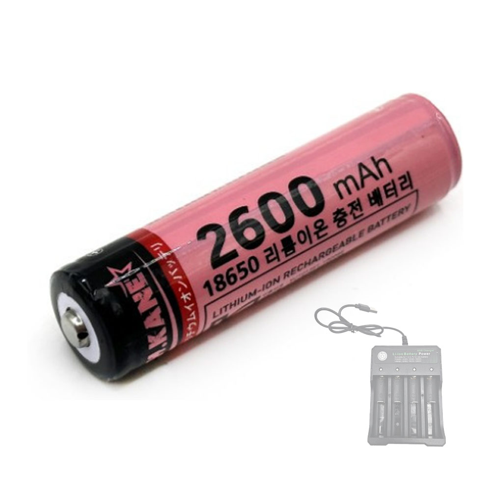 브라보 2600mAh 충전배터리 건전지 18650