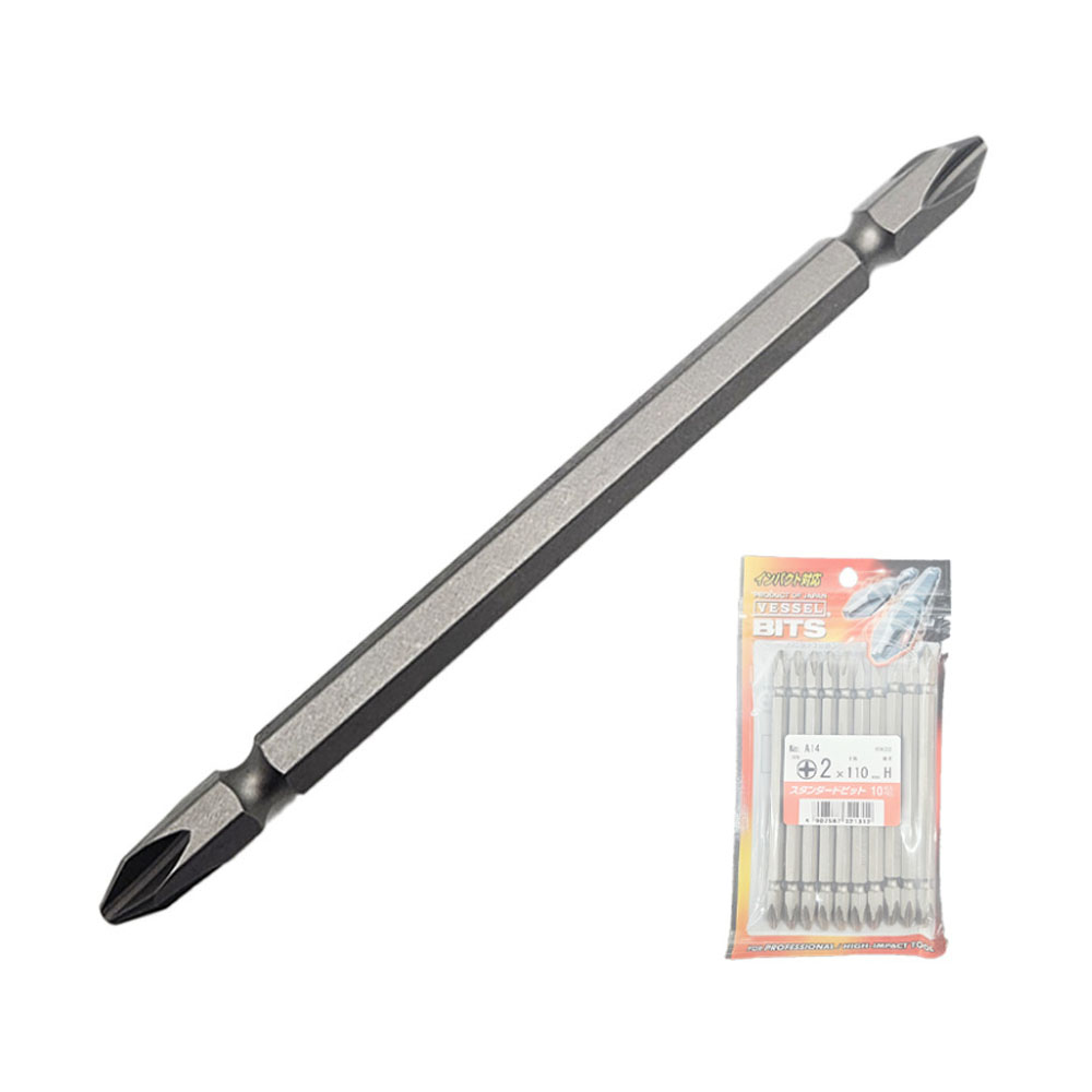 베셀 PH2 110mm 양날 십자비트 A14 개당판매