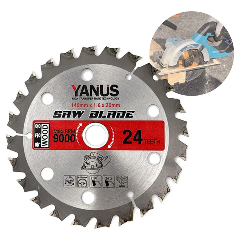 브라보 140x1.6x20x24T 팁쏘 목재용 원형톱날 YANUS140-24T