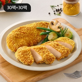 [대용량 패키지] 크리스피 닭가슴살 오븐바사삭 30+30팩