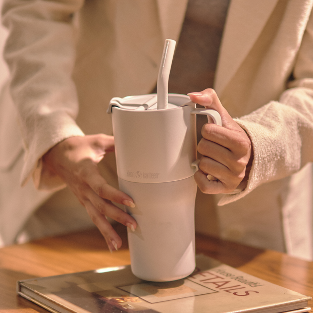 라이즈 보온보냉 핸들 텀블러 769ml 베얼리블루